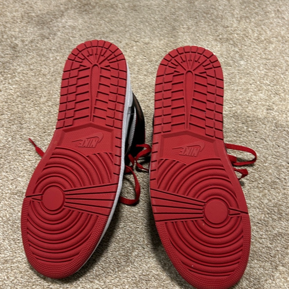 Nike Air Jordan Black, Red, and White Sneakers - Picture 3 of 5